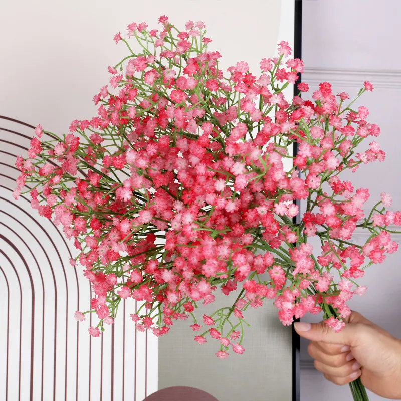 QiHao Babys Breath Artificial Bulk Fake Flowers Gypsophila Flower for Wedding Crown Home Party Garden Decoration