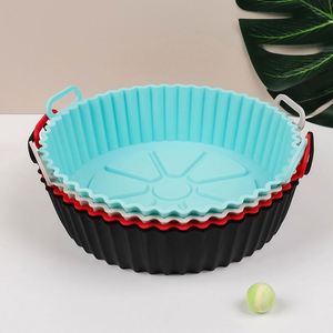 8 Inch Silicone Air Fryer Liners BPA Free Non-Stick Reusable Mat Wholesale Baking Pastry Tools for Cooking - Product Image 5
