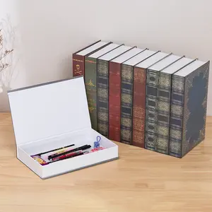 Kotak dekorasi buku palsu desain kustom