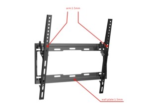 Supporto <span class=keywords><strong>TV</strong></span> Inclinabile da Parete ODM OEM Universale per <span class=keywords><strong>TV</strong></span> da 32-55 Pollici Capacità Massima di Carico 40KG - Product Image 1