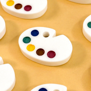 Palette de peinture miniature Lanshuo en résine plastique, demi-cercle, pour accessoires de bijoux DIY, artisanat, porte-clés, pendentif – Collection Été 2024 - Product Image 1