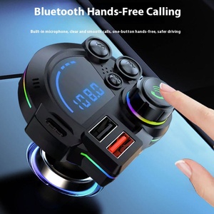 Nuevo cargador de teléfono de coche <span class=keywords><strong>ABS</strong></span> P22, cargador multifunción universal de luz ambiental colorida para coche, reproductor de <span class=keywords><strong>MP3</strong></span> Bluetooth automático - Product Image 4