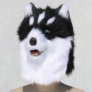 Máscara de Husky de Peluche, Talla Única, Accesorio para Disfraz de Halloween - Product Image 2