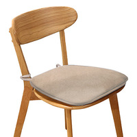 Coussin de chaise en mousse à mémoire de forme épaissie avec sangle antidérapante, résistant à la saleté, personnalisable, couleur unie, pour bureau, restaurant, étudiant