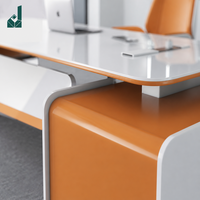 Bureau de direction laqué moderne et créatif, table de bureau pour PDG, mobilier de bureau pour la salle du directeur et le bureau de l'entreprise