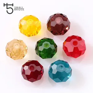 Perles de cristal Rondelle en vrac tchèques pour la fabrication de bijoux couture bricolage AB couleur entretoise perles de verre à facettes 4mm 6mm 8mm