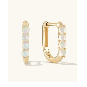 Boucles d'oreilles personnalisées en forme de U en argent sterling 925 avec zircon Style tendance pour les fêtes et les mariages - Product Image 3