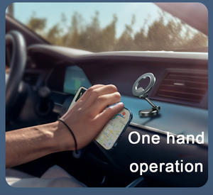 Universal ajustable altura Flexible plegable 3M adhesivo 360 grados giratorio magnético coche soporte de teléfono magnético montaje - Product Image 4