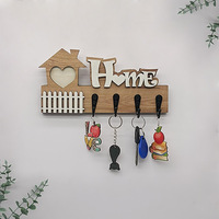 Clásico Gancho para Llaves de Madera Artesanal, Decoración de Pared para Entrada, Soporte para Guardar Llaves, Diseño de Una Pieza Personalizado UIONEN