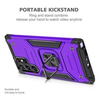 Coque de protection antichoc avec support intégré pour Samsung S22 S23, étui rigide avec béquille pour Samsung S22 Plus/S22 Ultra