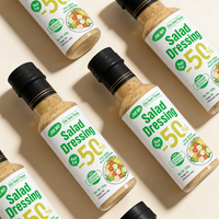 Étiquettes personnalisées pour bouteilles de vinaigrette – Autocollants en vinyle durables, résistants à l'eau et à l'huile, de qualité alimentaire, motif graines de chia, pour sauces et condiments