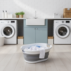 Space Saving Pop up <strong>Small</strong> Folding Storage Container Plastic Collapsible <strong>Laundry</strong> <strong>Basket</strong> Foldable <strong>Laundry</strong> <strong>Basket</strong> with Handle - Product Image 1