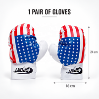 Paire de gants de boxe pour enfants avec fermeture à sangle de poignet, à partir de 3 ans, ensemble de gants de boxe pour enfants pour jeux de rôle sportifs