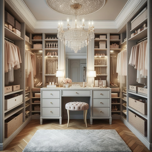 Sistema de Vestidor Moderno y Lujoso Personalizado de <span class=keywords><strong>Buran</strong></span>, Suministro Directo de Fábrica OEM/ODM, Armario Abierto Independiente de MDF con Iluminación LED - Product Image 6