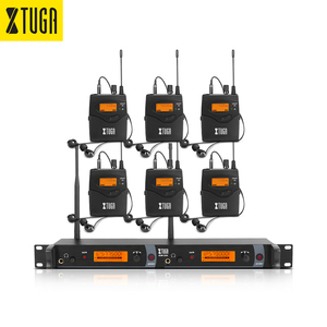 Xtuga IEM1200 Nuevo Diseño PLL <span class=keywords><strong>Mejores</strong></span> Monitores In-Ear Inalámbricos UHF con Pantalla LCD Digital y Pilas AA - Product Image 1