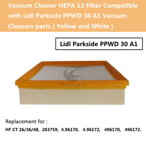 Pièces détachées pour aspirateur en gros, filtre HEPA 13 pour aspirateur <span class=keywords><strong>Lidl</strong></span> <span class=keywords><strong>Parkside</strong></span> PPWD 30 A1, accessoire de filtre, écran filtrant - Product Image 2