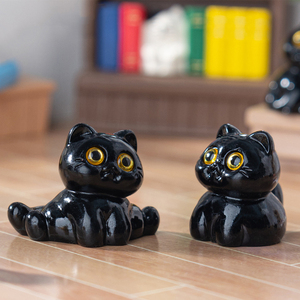 Figuras Decorativas de Gatos Negros en Miniatura, Pintadas con Resina, Adornos de Gatitos, Resistentes al Agua, Ligeros, Paquete al por Mayor - Product Image 6