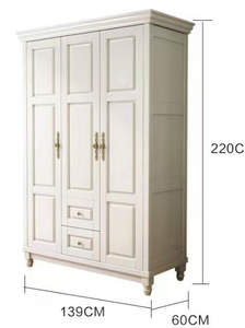 Luxury Modern Three-door Solid Wood Freestanding Easy Assembly Durable Eco-Friendly Large Capacity Bedroom - Product Image 2