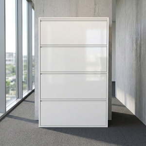 Zapatero Metálico de Pared para Espacios Reducidos, Completamente Ensamblado, con 4 Compartimentos Abatibles para Ahorrar Espacio - Product Image 2