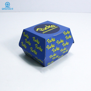 Maßgefertigte Umweltfreundliche Einweg-Fast-Food-Verpackung <span class=keywords><strong>Burger</strong></span>-<span class=keywords><strong>Box</strong></span> mit Matt-Laminierung & Prägung Tragbare Stabile <span class=keywords><strong>Box</strong></span> - Product Image 1