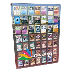 RAY YI UV Resistant 49 Slot Wall Acrylic Trading Card Display Case For Pokemon Sports Card Display Frame