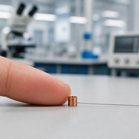 Kumparan Induktor Inti Udara Kawat Tembaga Ultra Halus Mikro Mini Presisi Khusus untuk Elektronik Medis Pabrik Grosir