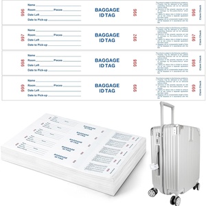 ป้ายติดกระเป๋าเดินทางของโรงแรมพร้อมเทปถ่าย<span class=keywords><strong>โอน</strong></span>ข้อมูลบนกระดาษด้านหลัง ป้าย<span class=keywords><strong>ตรวจ</strong></span>สอบสัมภาระพร้อมหมายเลข - Product Image 1