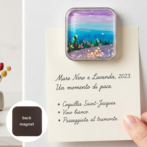 Aimant de réfrigérateur personnalisé en acrylique avec sable mouvant, motif floral tournesol, aimant liquide à paillettes, OEM/ODM en gros - Product Image 3