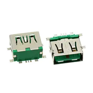 Kandens SMD USB 2.0 Female Socket 5 Pin Horizontal AF Fast Charging Port High Current SMT Type A Receptacle Connector For PCB