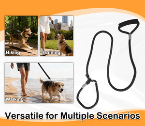 भारी शुल्क नायलॉन मल्टीफंक्शन स्लिप के साथ आरामदायक कुत्ते के कॉलर और लीश - Product Image 5