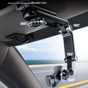 Soporte Universal Flexible para Teléfono Móvil con Rotación de 360 Grados y Visera Retráctil para Espejo Retrovisor de Coche, Compatible con <span class=keywords><strong>iPhone</strong></span>, 2026 - Product Image 5