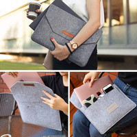 Funda para portátil de fieltro de lana estilo envolvente al por mayor para Mac Book