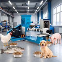 Machine extrudeuse de granulés d'aliments pour poissons flottants à haute efficacité, machine de traitement d'aliments pour chiens, machine extrudeuse d'aliments