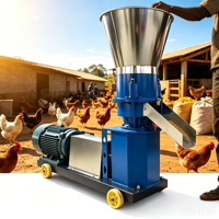 Nouvelle machine à fabriquer des granulés d'aliments pour animaux, volailles, bétail, poulet, poisson MIGGIE 100 kg-4000 kg/h, moule en option
