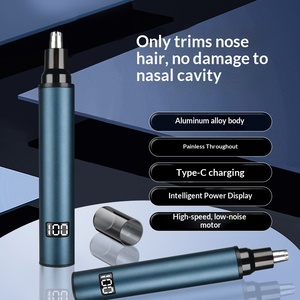 Tondeuse à cheveux du nez, des oreilles et des sourcils rechargeable par USB, affichage LED, lame à double tranchant, tondeuse électrique pour femmes et hommes - Product Image 3