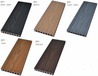 Plancher composite extérieur WPC en co-extrusion, nouveau design, aspect bois noyer, pour cantines