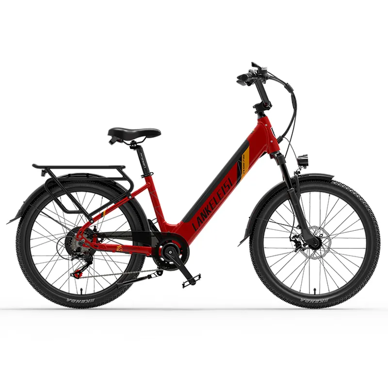 Hot Selling Lanke leisi ES500pro 24 Zoll Damen Retro Urban Electric City Bike Frauen 500W Fahrrad Electric 48V 14.5Ah E Bike