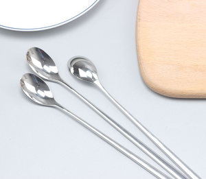 DFU0199 Cuchara de cocina para buffet, ensalada y arroz, de alta calidad, con mango largo, de acero inoxidable, cuchillo para carne, tenedor para fruta, cuchara, cuchara mezcladora - Product Image 5