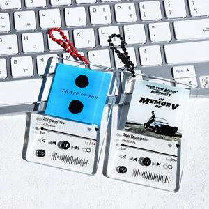 Mkll tùy chỉnh ảnh in Keychain Spotify Keyring âm nhạc bài hát mảng bám phim hoạt hình phong cách kim loại & Nhựa Tùy chỉnh ảnh Keyring - Product Image 2