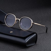 Trendy Retro Punk Oval Güneş Gözlüğü Erkekler Avrupa Amerikan Orta-Büyük Kafa PC Çerçeve UV400 Açık Güneş Gözlükleri Hediye streetwear