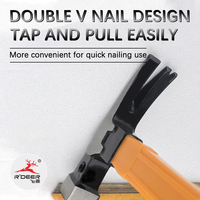RDEER TOOLS Marteau à griffes multifonctionnel de haute qualité en acier à haute teneur en carbone forgé, robuste et durable, à long manche