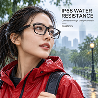 Lunettes Intelligentes Audio, Lunettes de Soleil Musicales Sans Fil à Oreille Ouverte, Monture TR90, 35g, Étanche IP68, 100 Heures d'Autonomie en Veille, M01