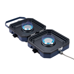 2 Burner Foldable <strong>Camping</strong> Stove with <strong>Griddle</strong> <strong>Propane</strong> Camp Stove Piezo Ignition for Family <strong>Camping</strong> Use - Product Image 4