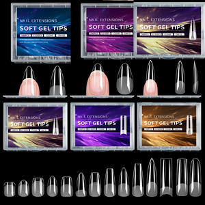 240 capsules d'ongles artificiels en ABS semi-mat, formes amande, French, cercueil, couvrance totale, pour <span class=keywords><strong>extension</strong></span> - Product Image 2