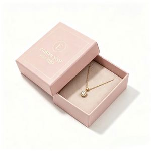 FX Luxury Custom Logo Recyclable Jewelry <b>Gift</b> Packaging Rigid <b>Box</b> Aluminum Foil Lid Velvet Insert Magnetic Closure <b>for</b> <b>Necklace</b> - Product Image 3
