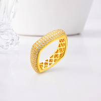 QX 925 Sterling Silber Eternity-Ring für Damen und Herren mit Pavé-CZ 18K Vergoldung Hypoallergen Kundenspezifisch OEM ODM Großhandel Hochzeit