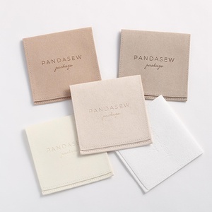 PandaSew Custom Logo Jewelry Packaging Small <b>Envelope</b> Flap Microfiber Jewelry Pouch for Earring Ring Necklace - Product Image 2