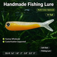 WZ SS-R Vente en gros d'usine Leurre souple de pêche fabriqué à la machine, multicolore, en matériau écologique pour eau douce et eau salée