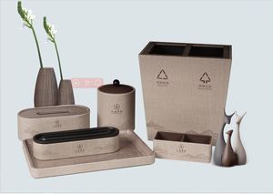 ชุดราวแขวนทำจากหนัง PU สำหรับห้องพักโรงแรมอุปกรณ์เสริมสำหรับใช้ในห้องทำจากหนัง - Product Image 6