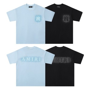 Camiseta de manga corta para pareja, estilo urbano americano, con estampado vintage de letras de graffiti y estrellas fluidas, que absorbe la humedad - Product Image 5